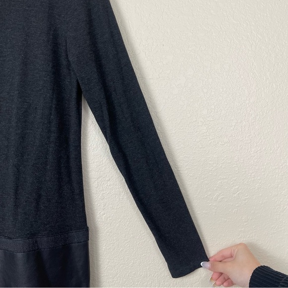 Theory Keiran Classical Black Drop Waist Lambskin Leather Dress Size Small Women - Picture 6 of 11